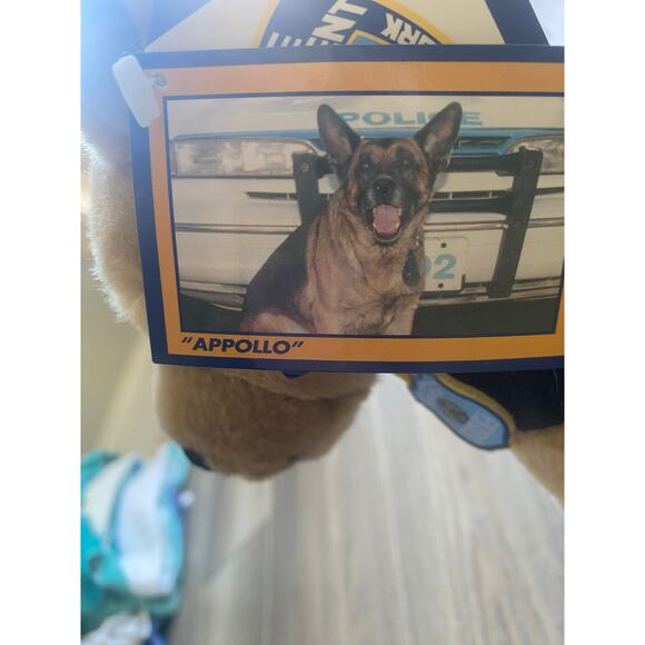 Vintage NWT Applause NYC Police Dog Apollo 9/11 Rescue Tribute German Shepherd - Picture 10 of 11